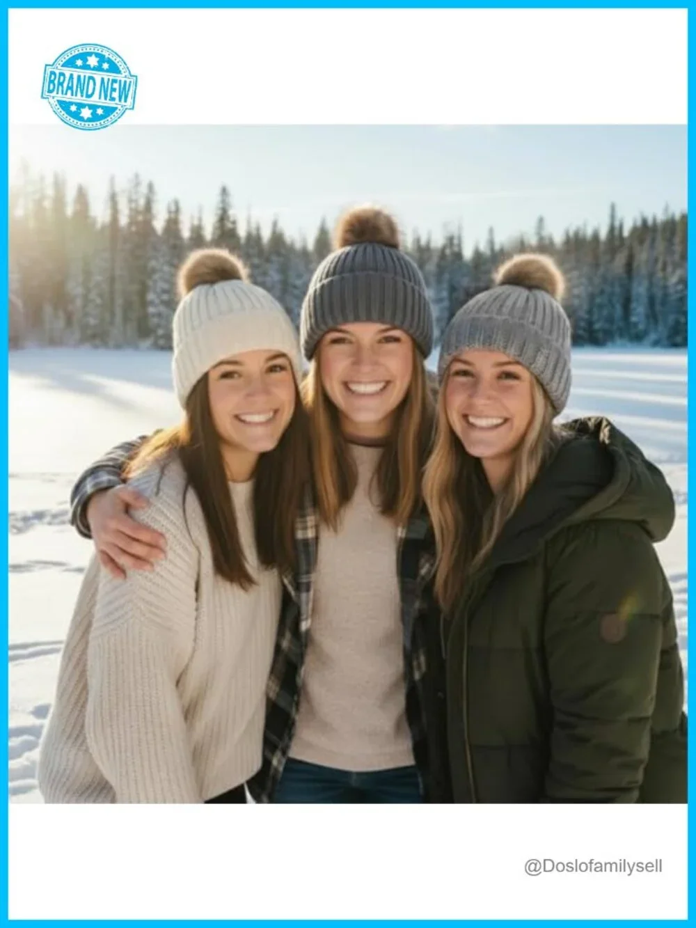 12-Piece Winter Beanie Hat Set with Hair Clips, Jewelry Organizers & Cosmetic